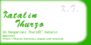 katalin thurzo business card